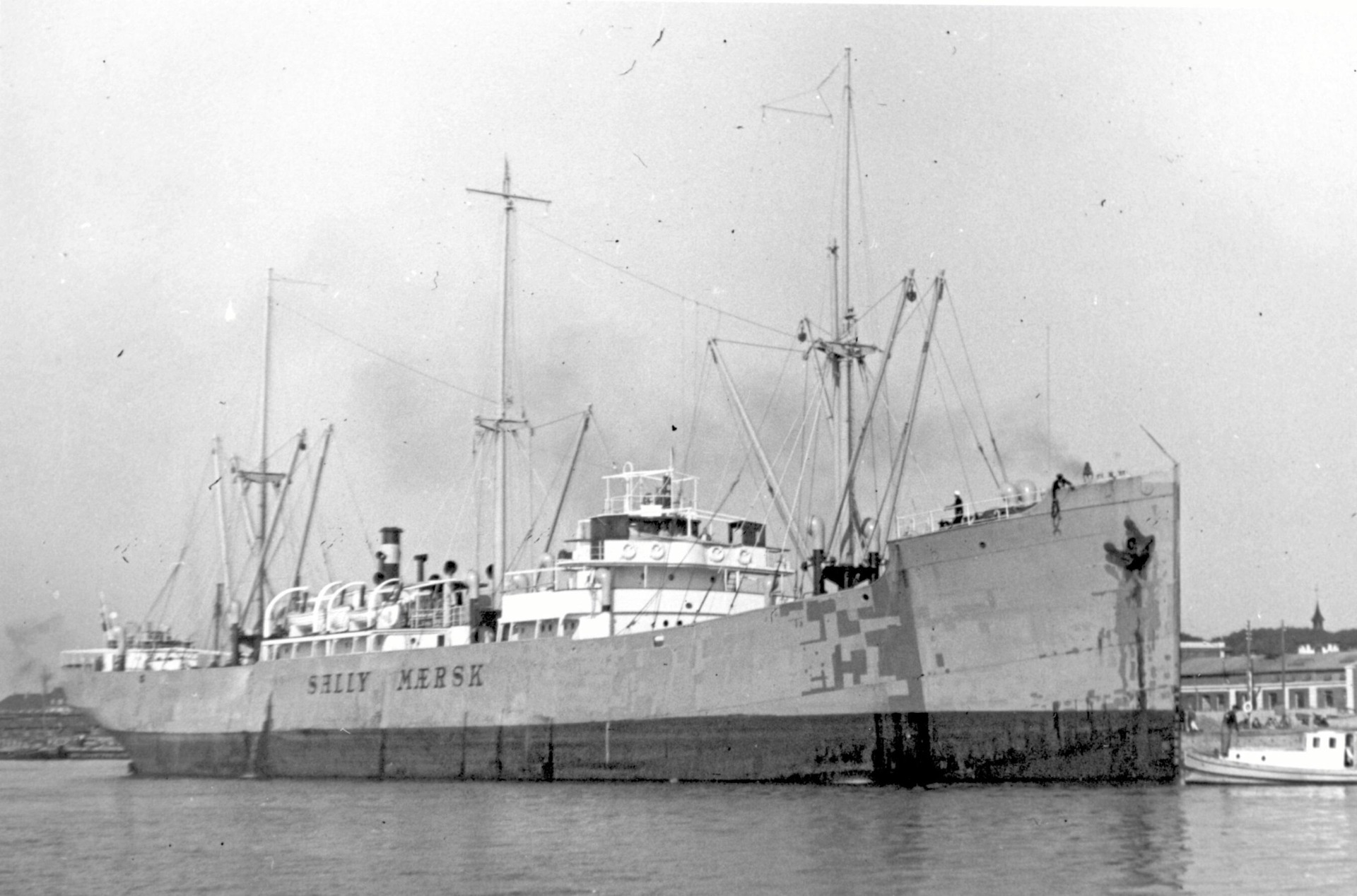 ’Sally Mærsk’ var leveret fra Odense Staalskibsværft 18 år forud for forliset under engelsk flag i 1941. Foto: M/S Museet for Søfarts arkiv